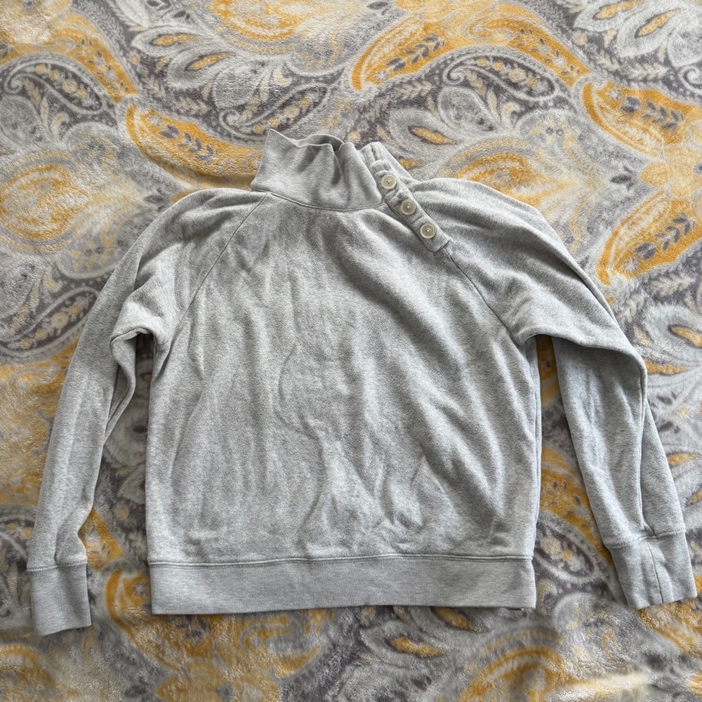 JCrew grey mock neck sweater size small
